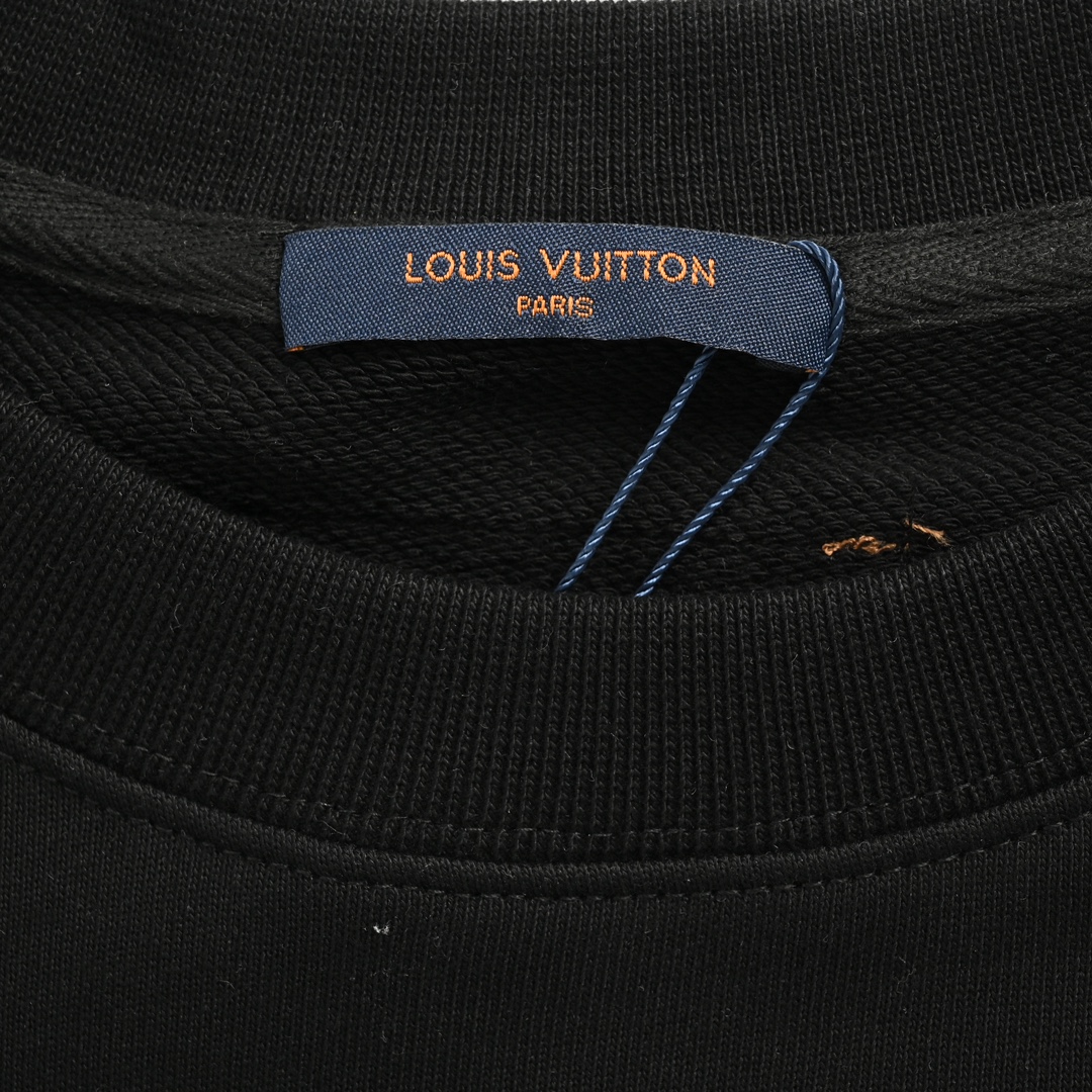 Louis Vuitton 24Fw Ink Splash Monochrome Print Crewneck Sweatshirt