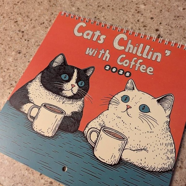 🐈☕Funny coffee cat calendar📅