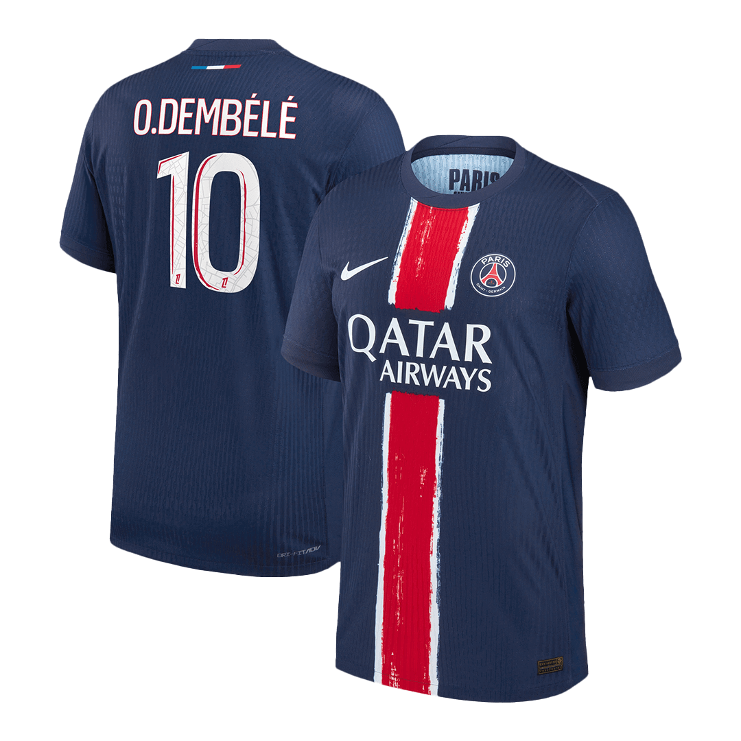 Authentic football shirt O.DEMBELE #10 PSG Home 2024/25