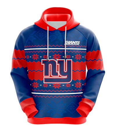 NEW YORK GIANTS 3D HOODIE XMAS01