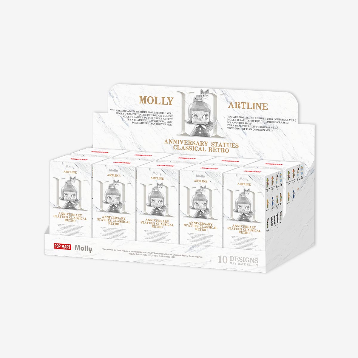 POP MART MOLLY Anniversary Statues Classical Retro 2 Series Figures [1 Blind Box]