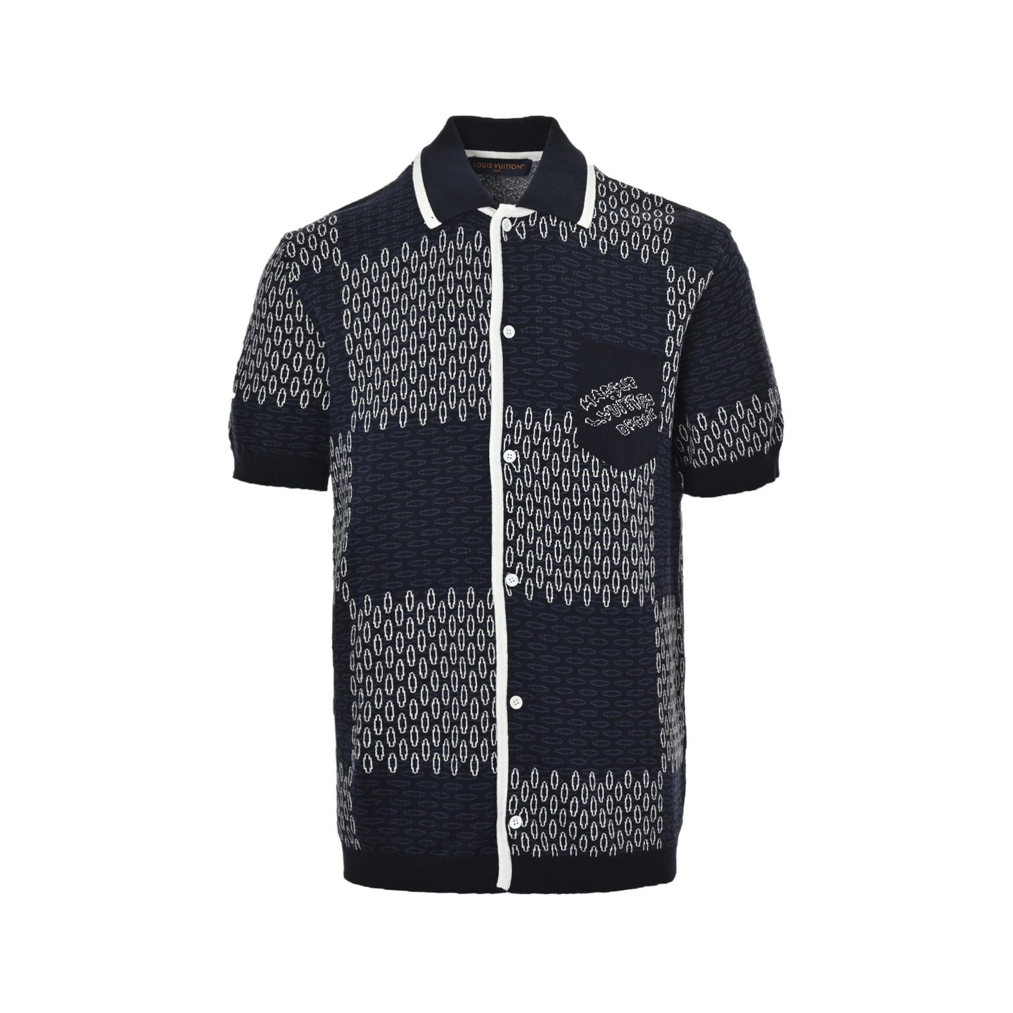 Louis Vuitton 25ss Checkerboard Knit Cardigan Short Sleeve