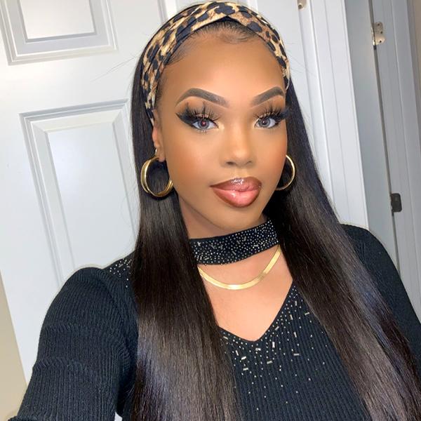 Luna 002 Headband Wig for Women | Free Random Style Headband