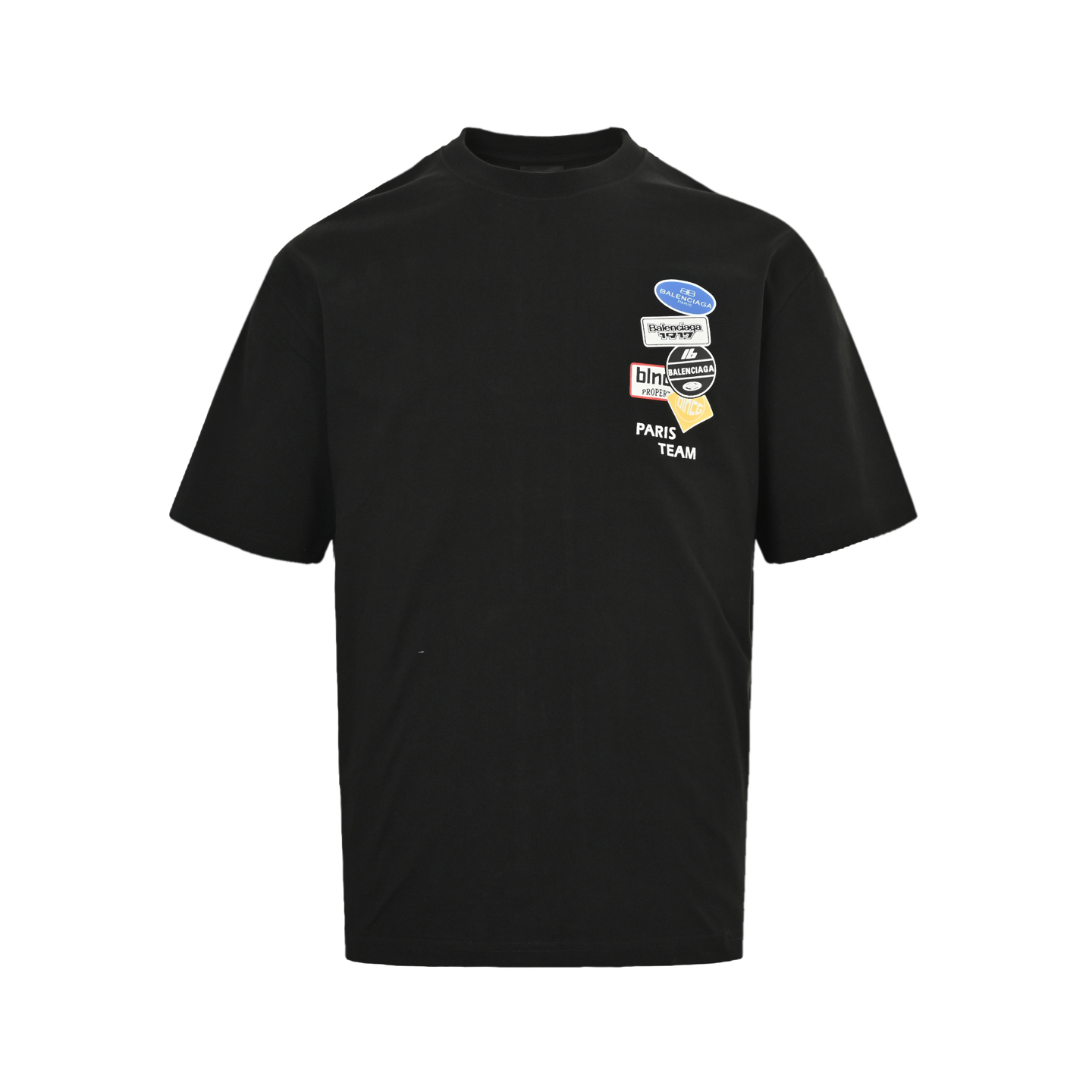 Balenciaga 25ss badge logo print short-sleeved shirt