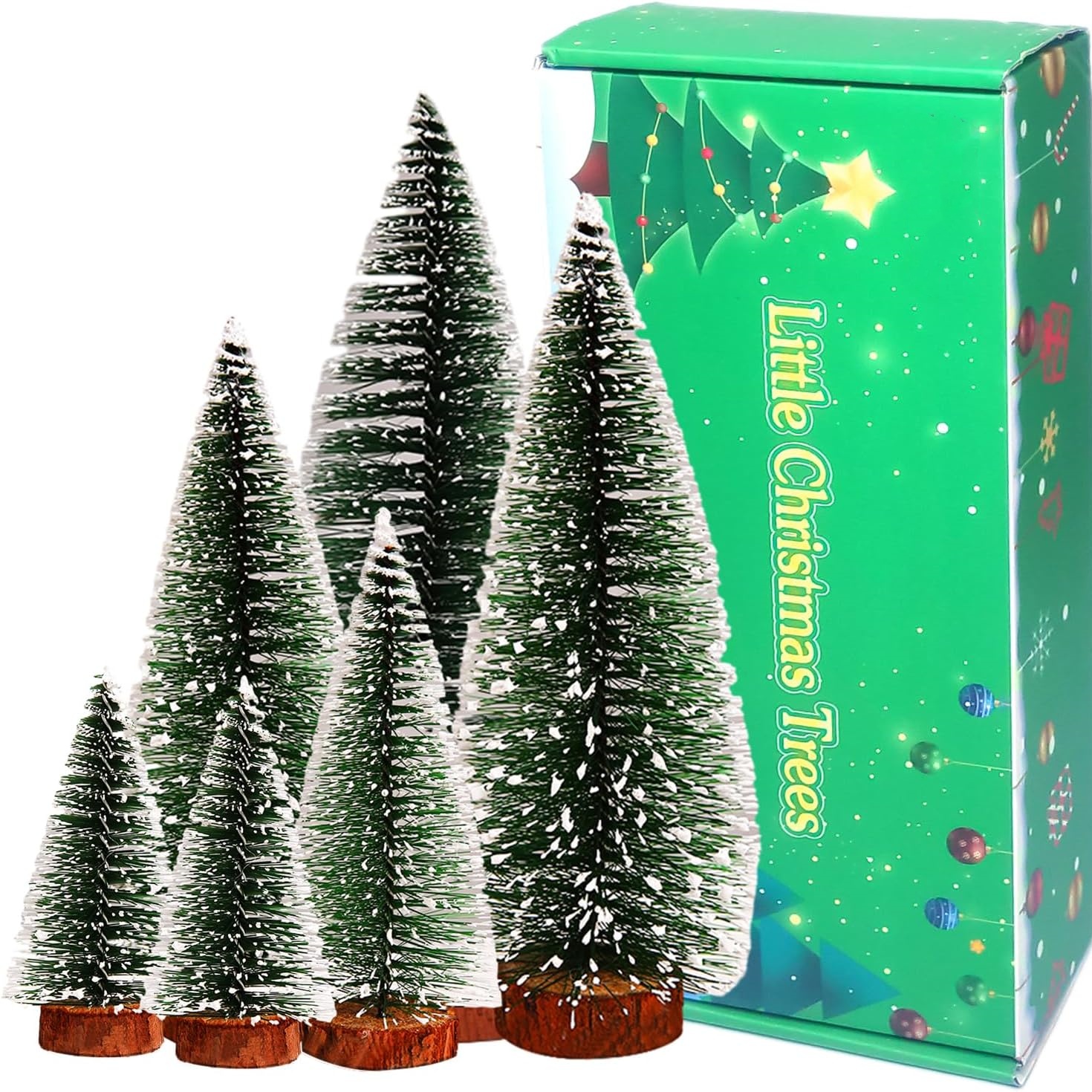 🎅2024 Christmas Promos🔥6 PCS Mini Christmas Trees Table Top Pine Tree