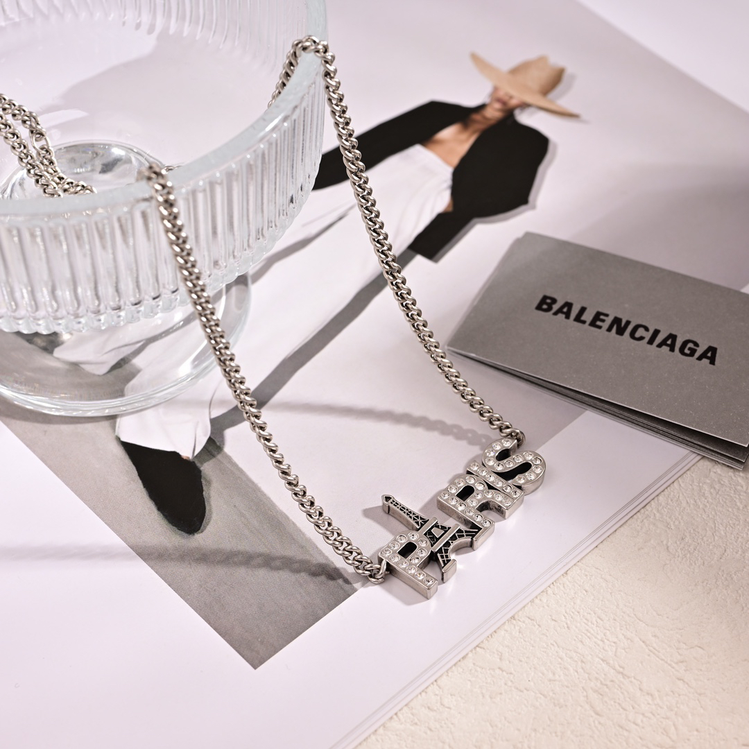 Balenciaga Eiffel Tower Chain Vintage Necklace