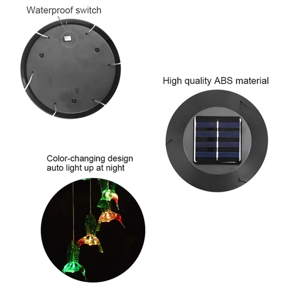 (🔥CHRISTMAS SALE NOW-48% OFF)🐦Solar Powered Wind Chimes Lights🎐-Buy 2 Free Shipping