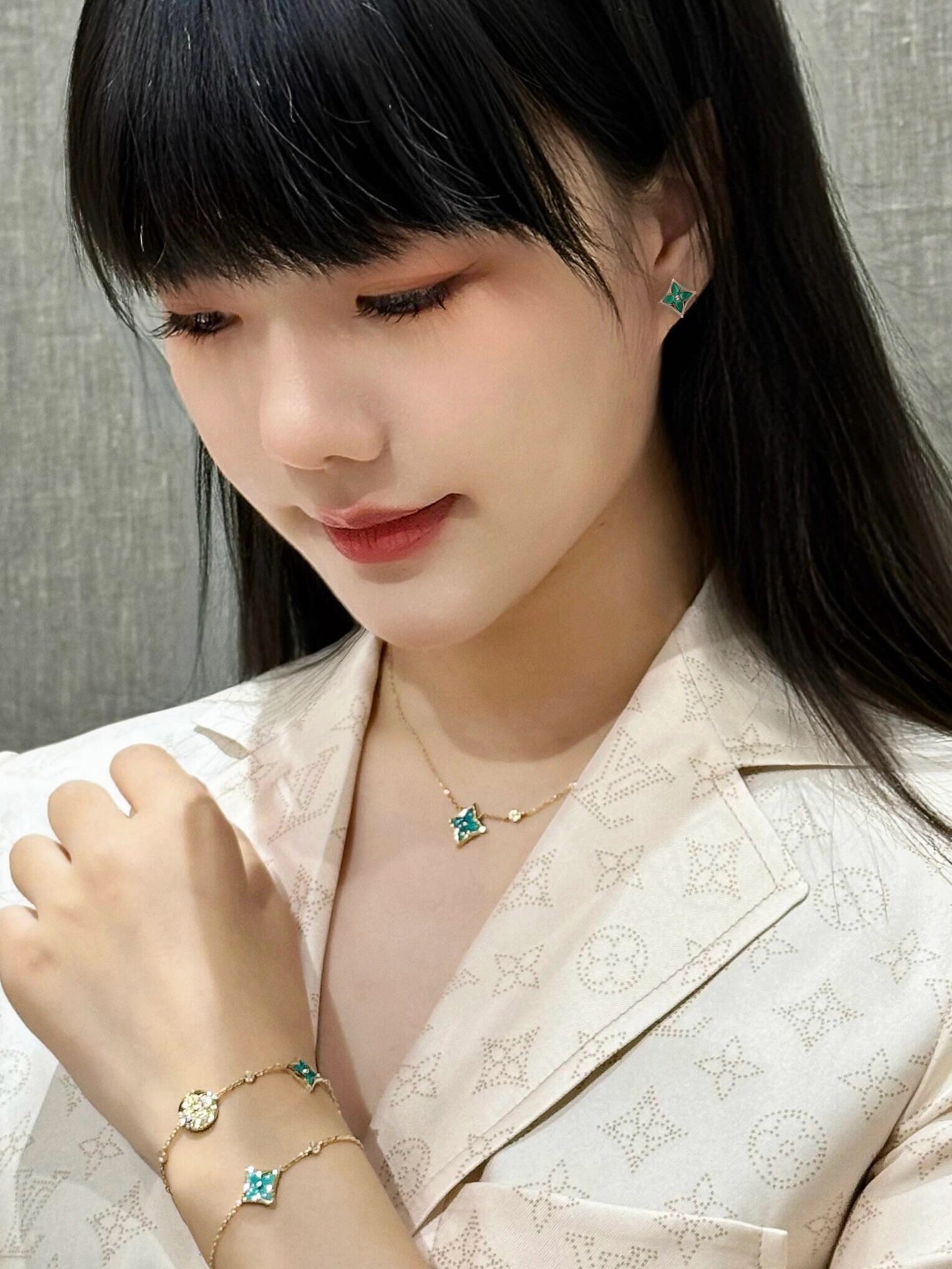 Louis Vuitton Amazonite Earrings