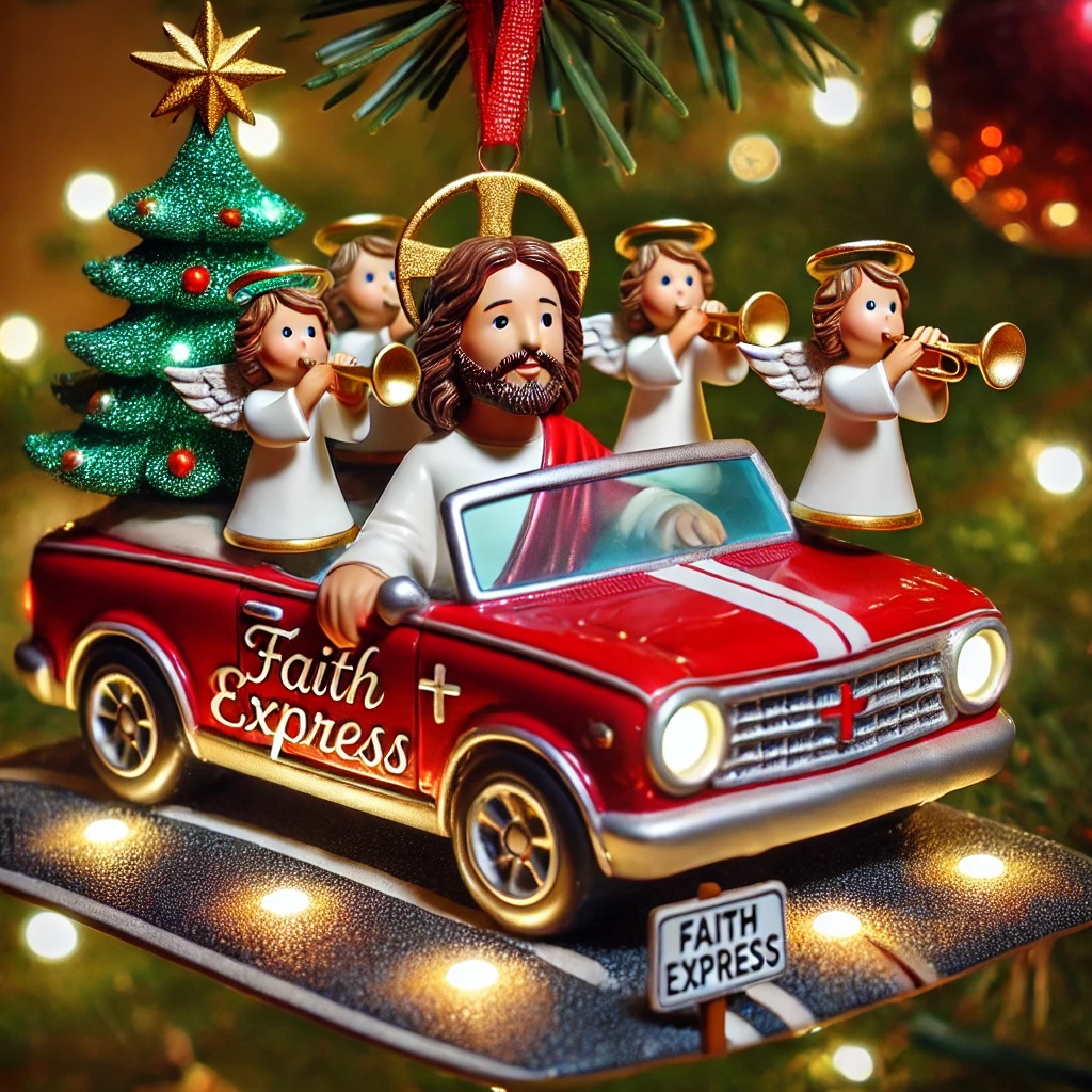 Driving Jesus Ornament