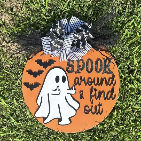2024 Halloween Ghost Pumpkin Front Door Decor👻🎃️✨