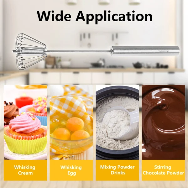 Food Grade Stainless Steel Egg Beater🔥（Special sale last day）