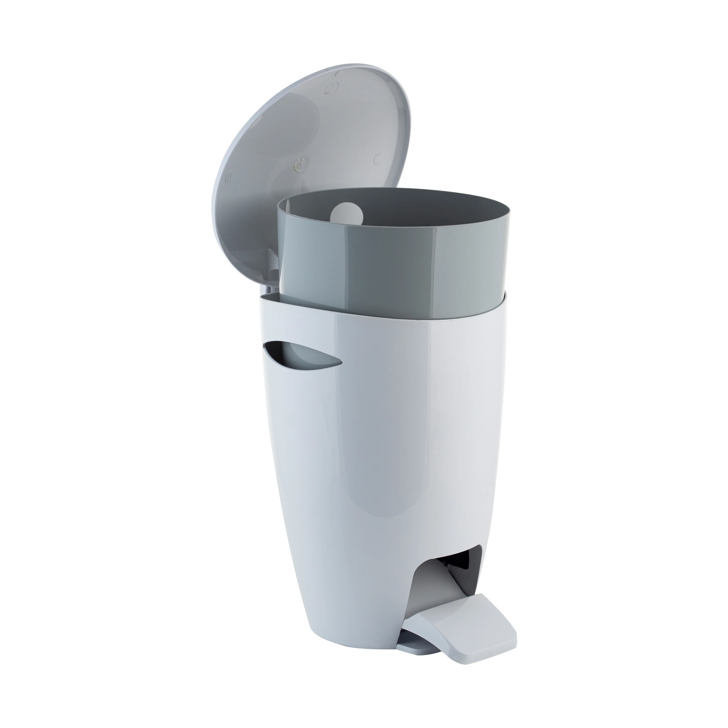 Bath Bliss 5L Contour Step Pedal Waste Bin in White