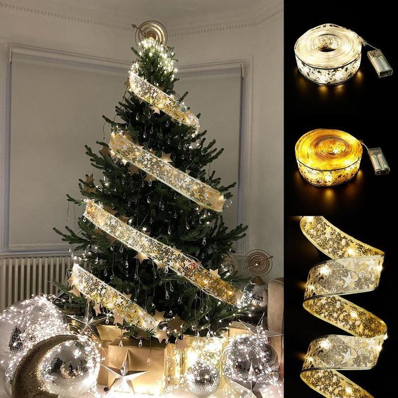 Christmas Ribbon Fairy Lights( 🔥Buy 2 get 1 free now)