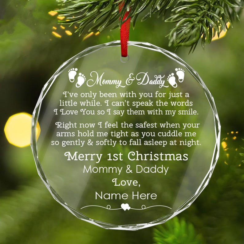 Our First Christmas as Mommy and Daddy Ornament
