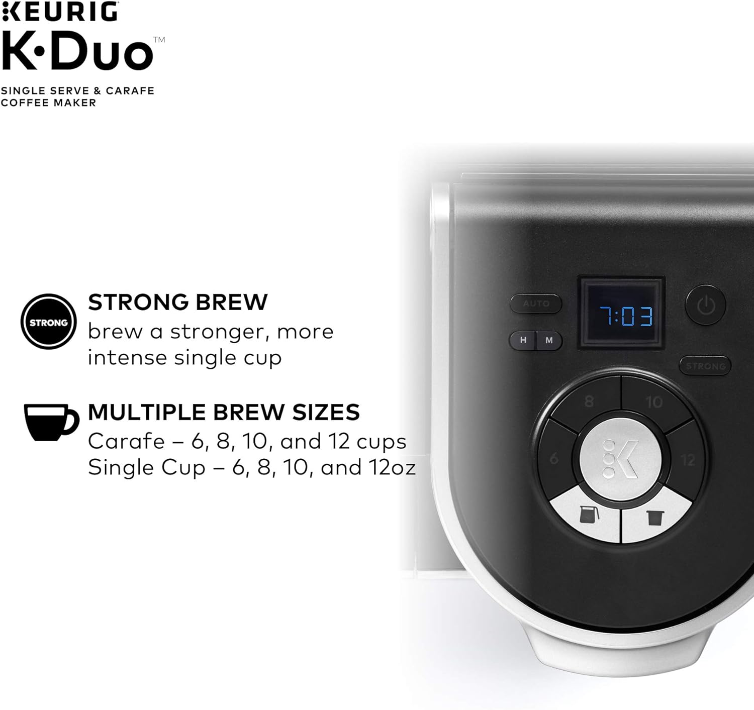 Keurig K-Duo Single Serve K-Cup Pod & Carafe Coffee Maker. Black
