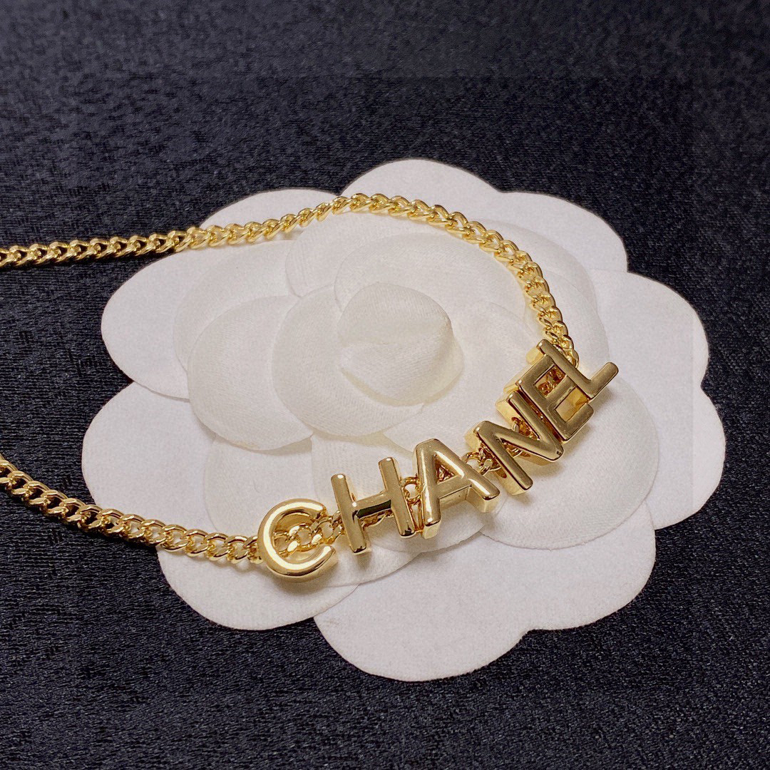 Chanel's latest letter gold necklace