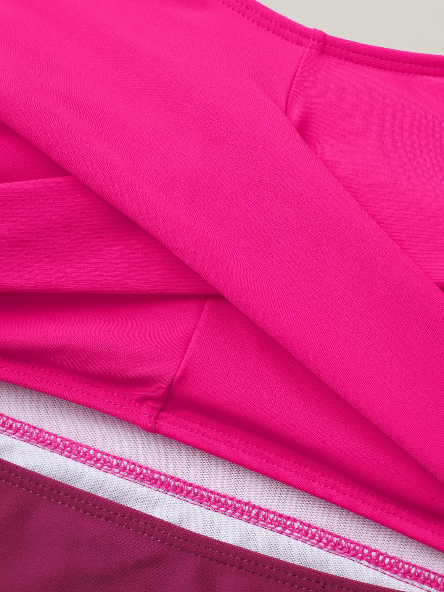 Twist Shrink Pleats One-Piece Swimsuit