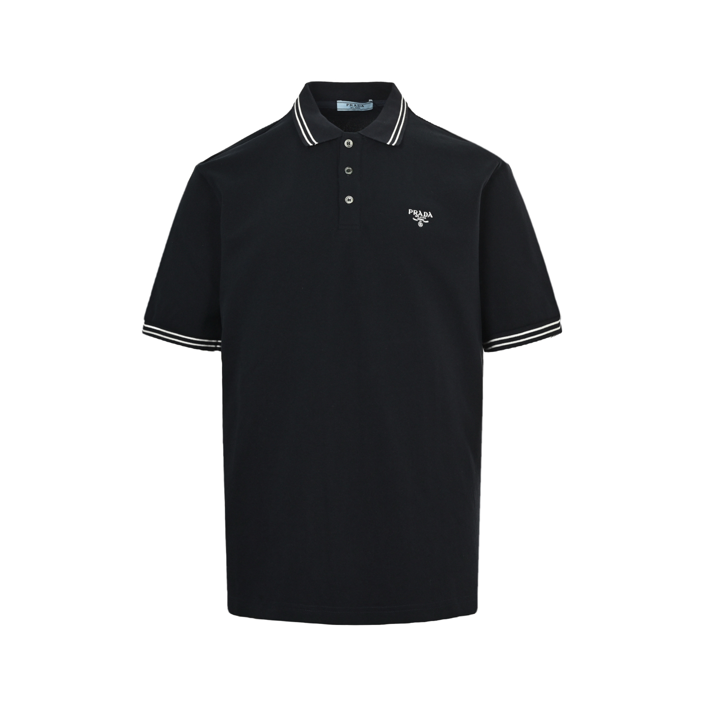 Prada 25ss logo embroidered Polo short-sleeved shirt