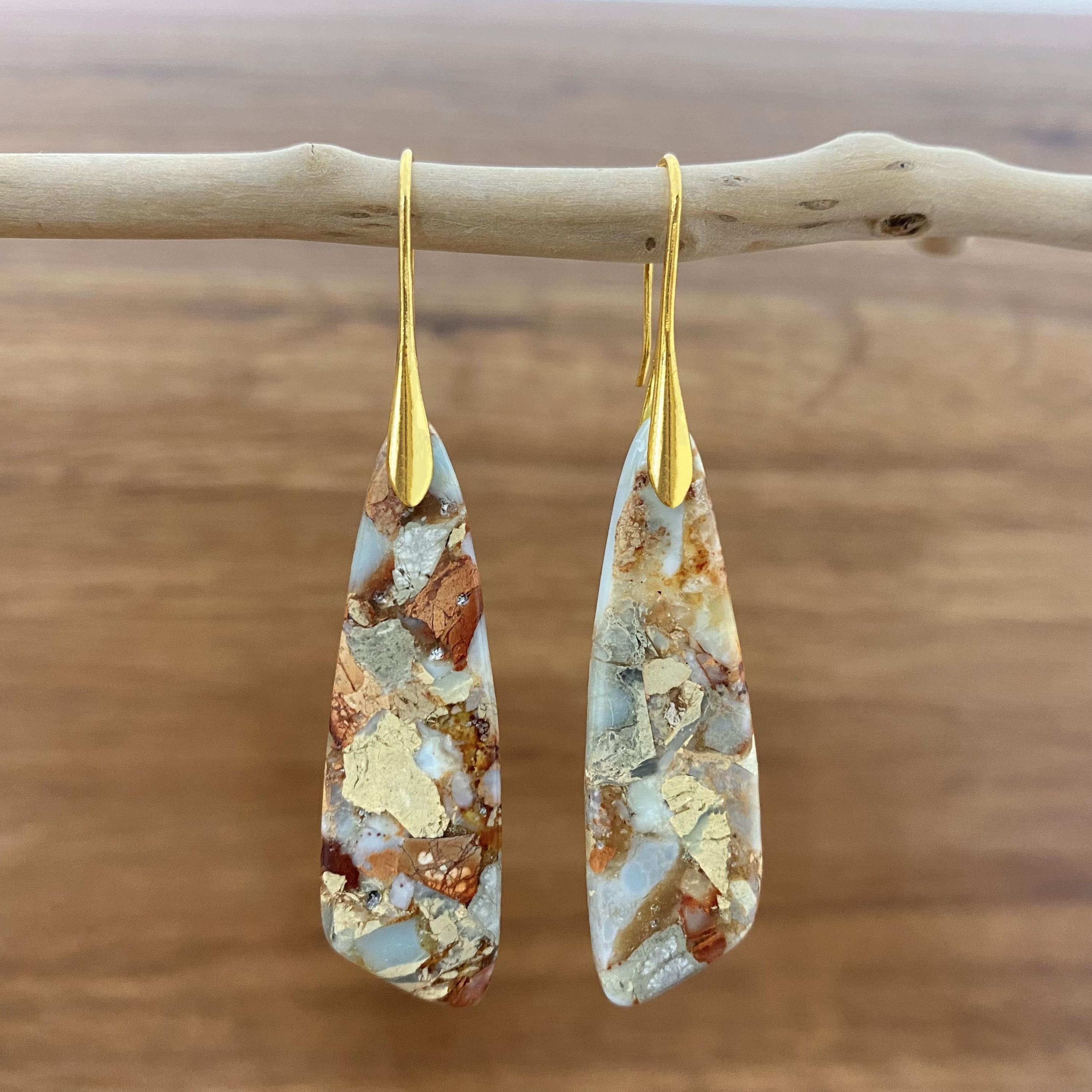 Sea Sediment Drop Earrings