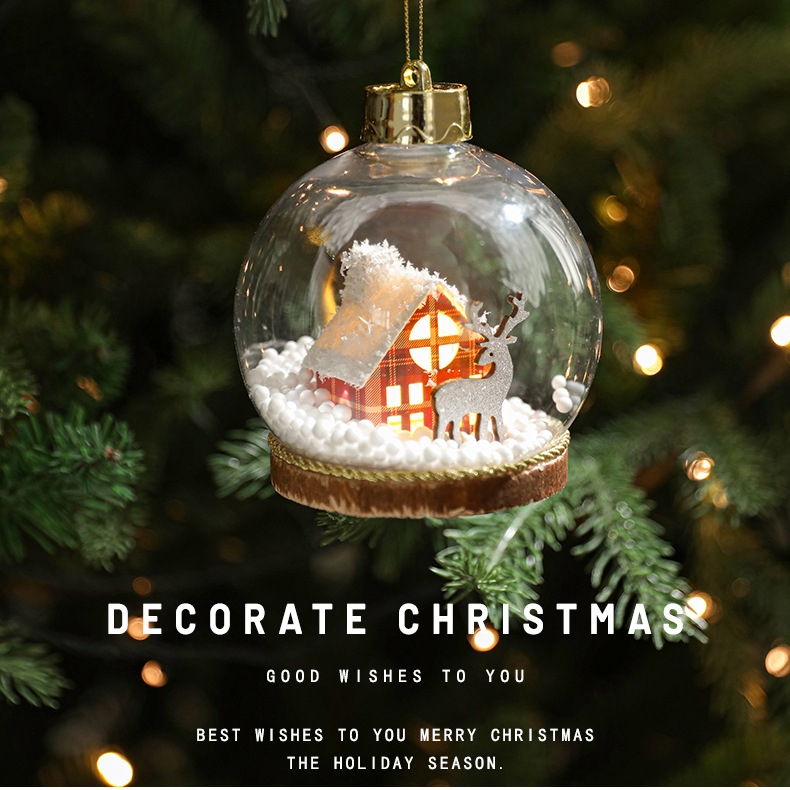 🎄Cozy Glow LED Christmas Cabin Ornament
