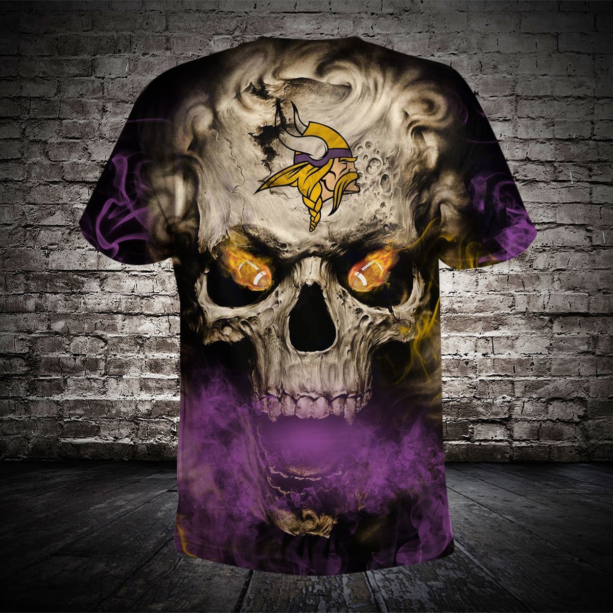 VIKINGS  3D HOODIE SKULL23
