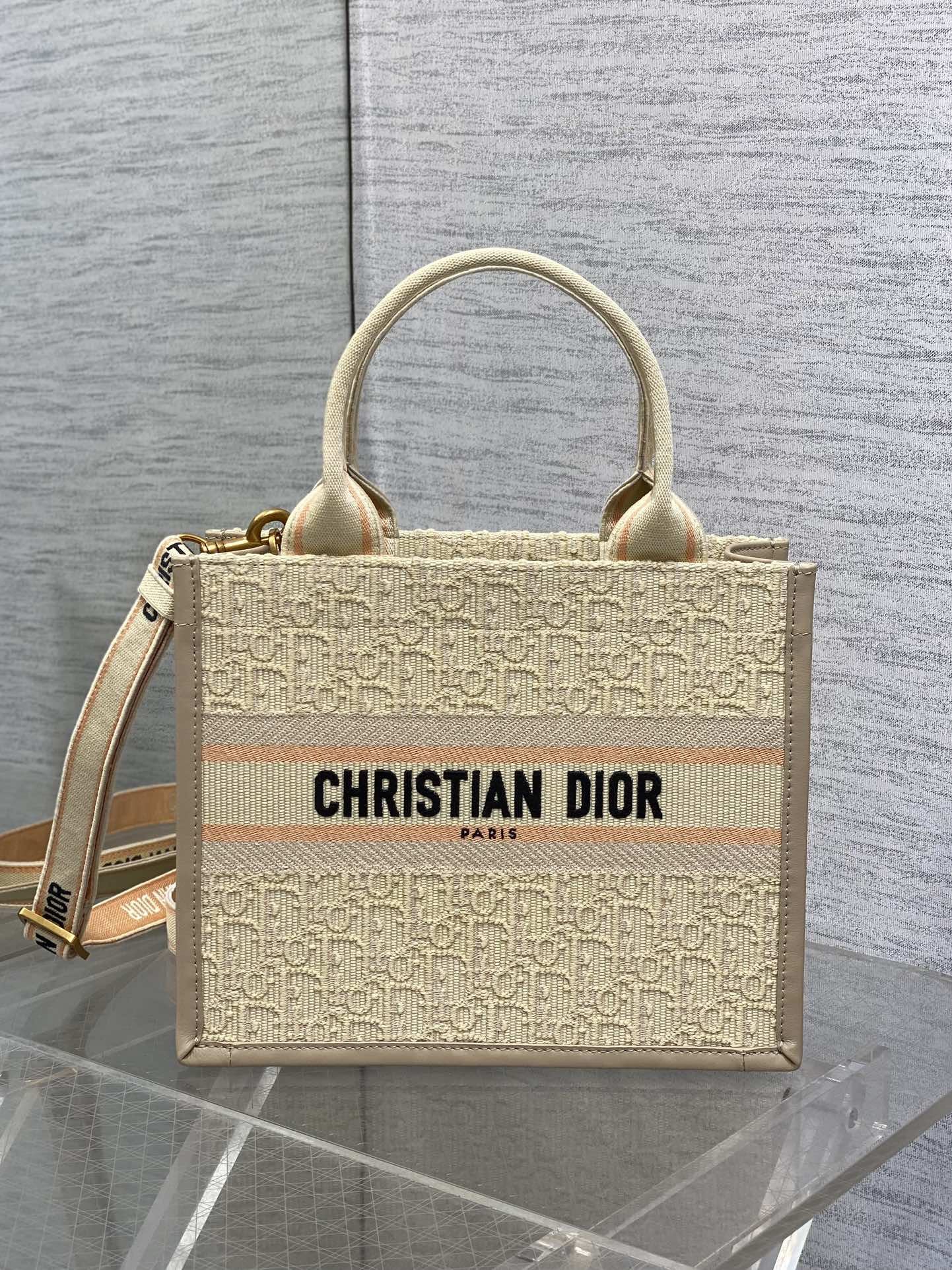 Dior Embroidered Tote Small