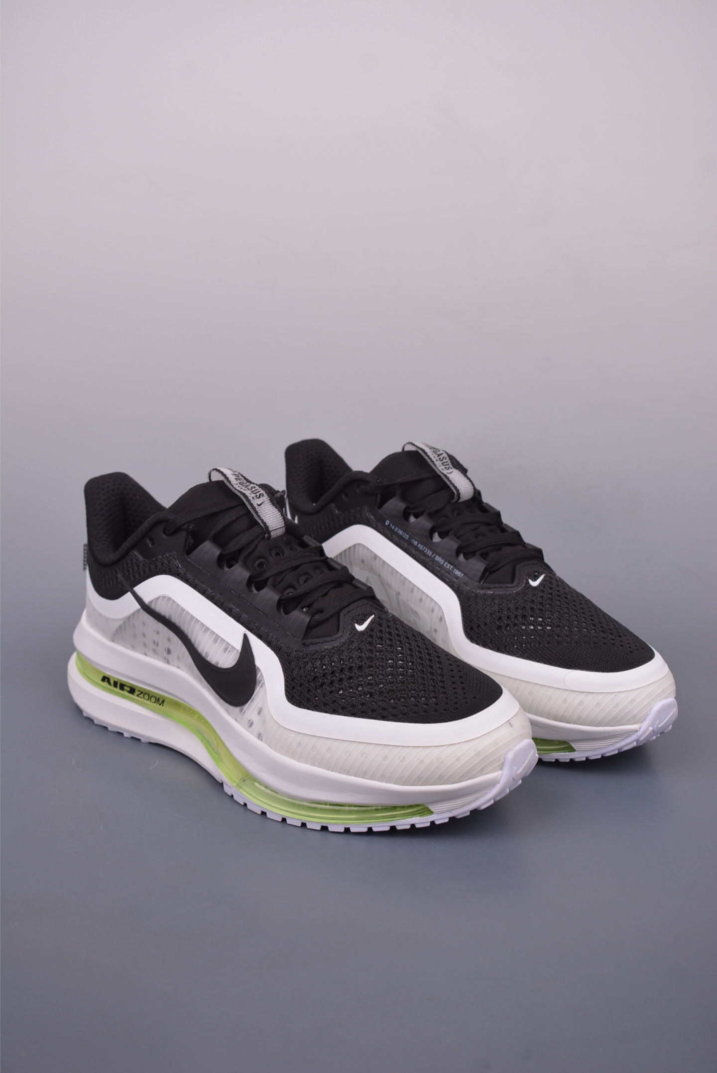 Nike Air Zoom Pegasus Premium Running Shoes Black, White and Green FD2526-500