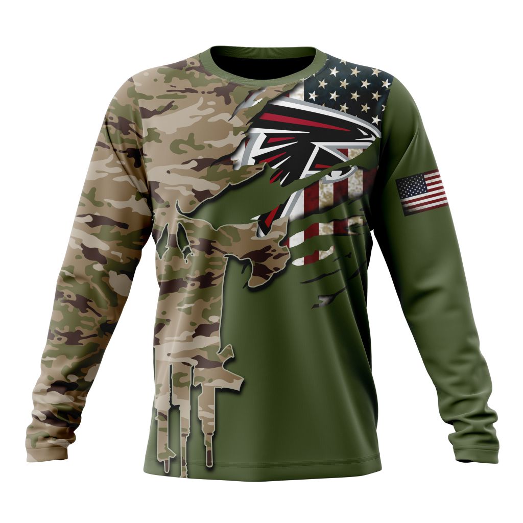 ATLANTA FALCONS 3D HOODIE VETERANS DAY