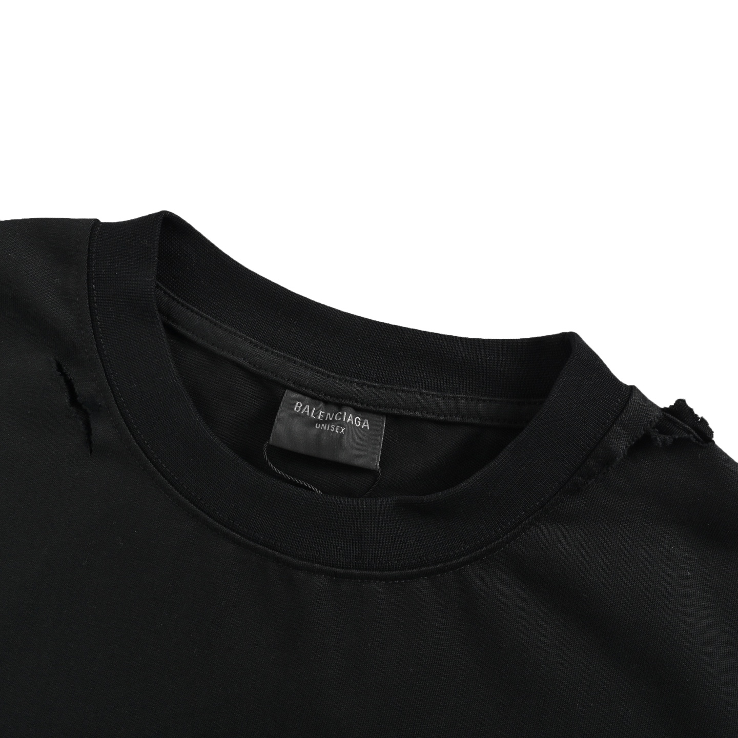 Balenciaga 25ss eye chart cut hole short sleeve