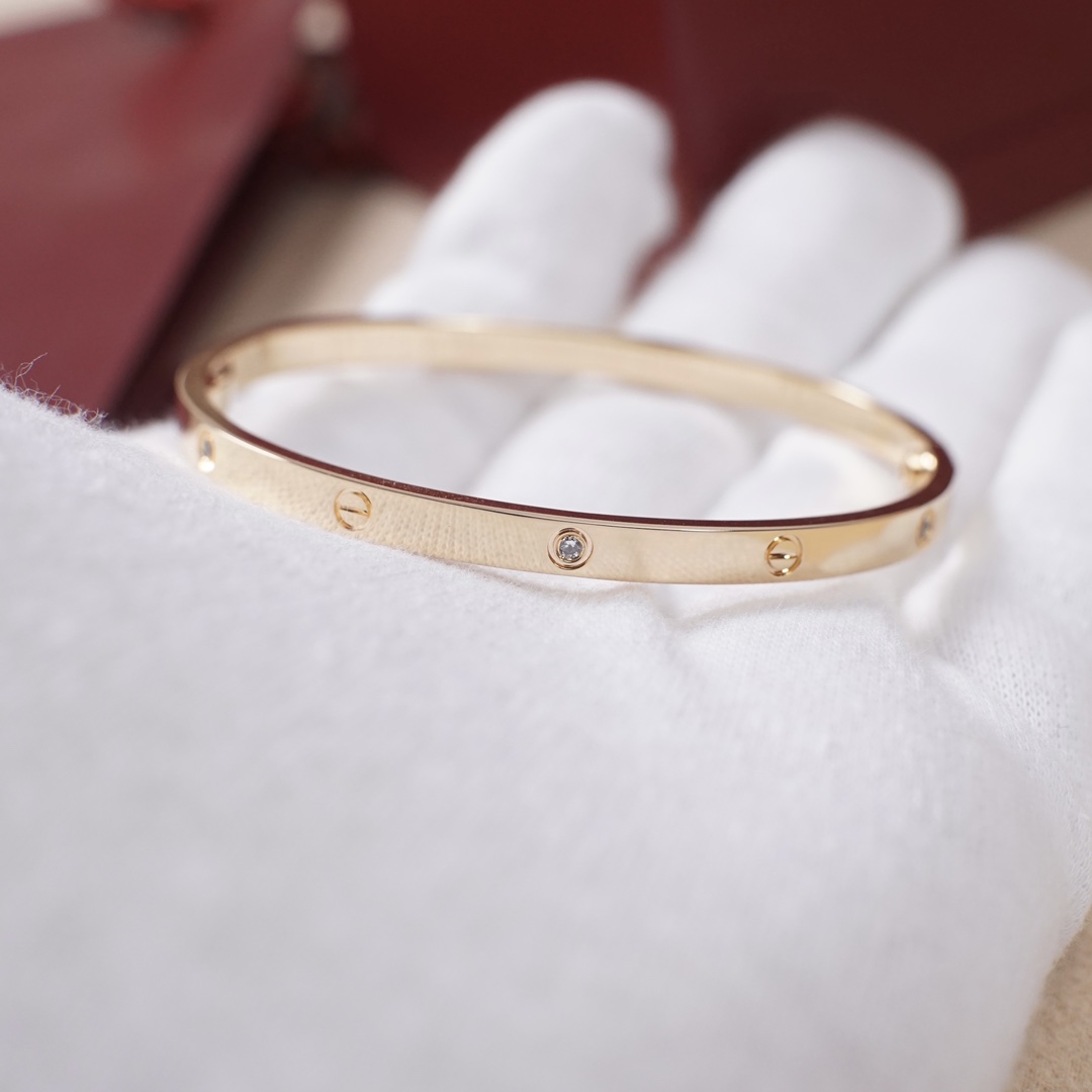 Cartier narrow four diamond bracelet