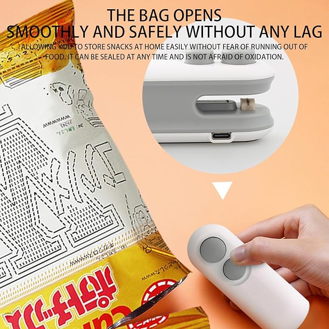 Mini 2-in-1 Rechargeable Magnetic Snack Sealer Household Mini Sealing Machine