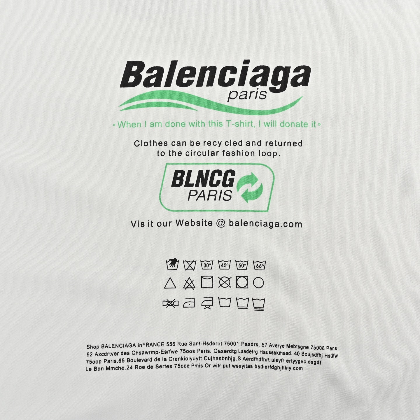 Balenciaga Eco-Friendly Limited Printed Short Sleeves