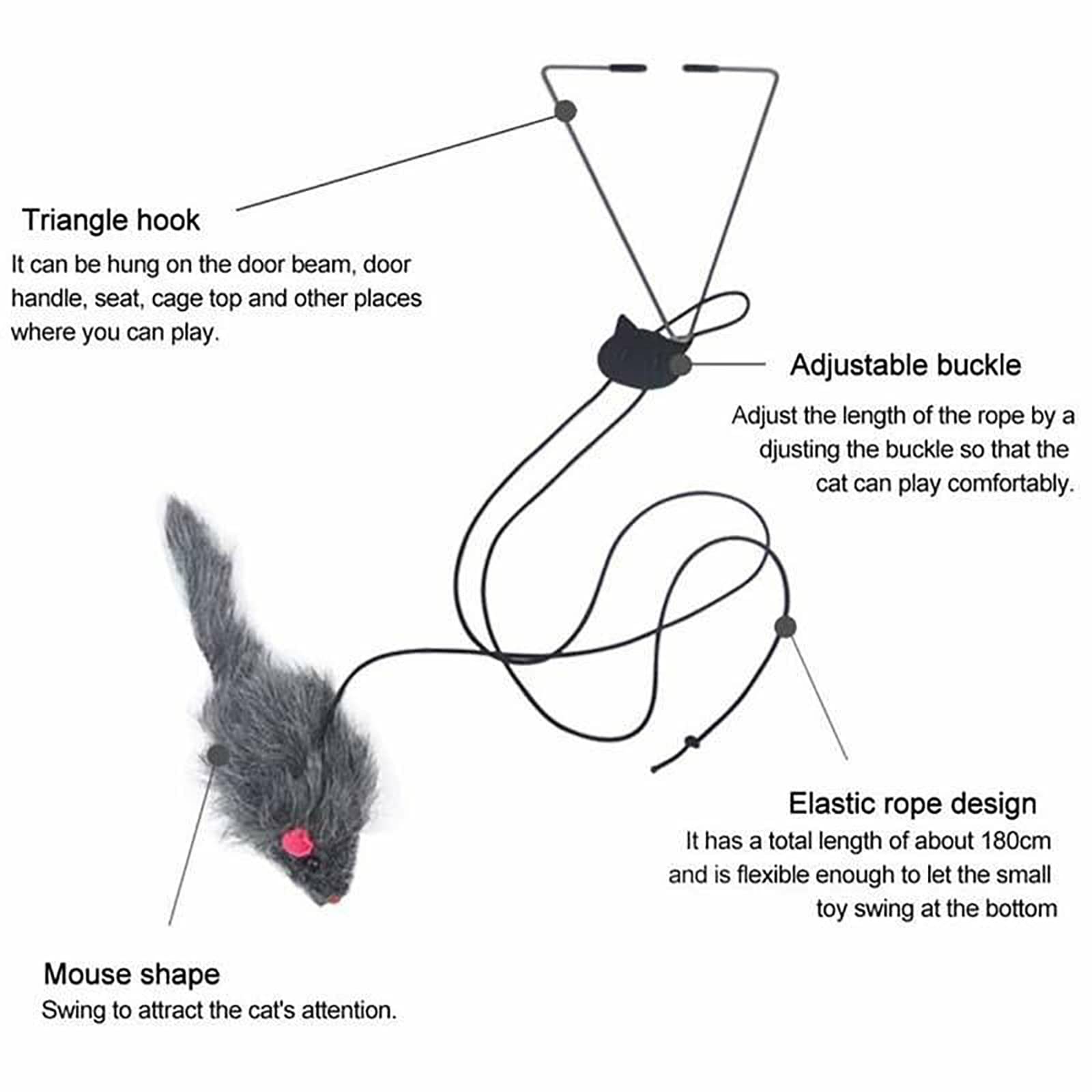 🔥 Last Day Promotion[49% OFF]-Hanging Door Bouncing Mouse Cat Toy-BUY 5 GET 3 FREE--FREE SHIPPING