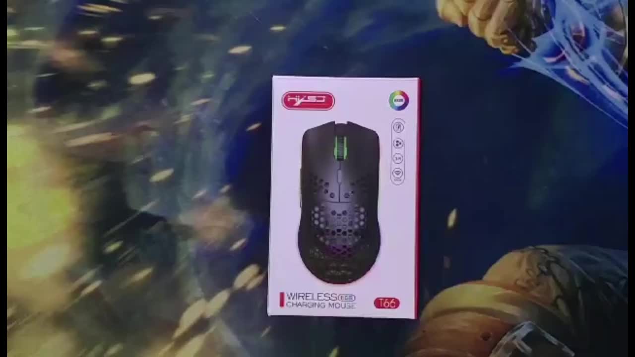 RGB Wireless Gaming Mouse,Ultra-Lightweight Honeycomb Shell Mice With 2.4G Wireless Rechargeable,RGB Spectrum Backlit,7 Buttons,3200DPI,Ergonomic Long Battery Life For PC,PS4 Gamers