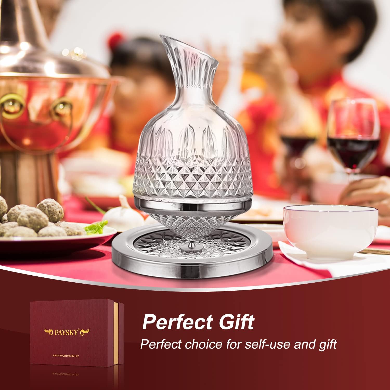 🌲Early Christmas Sale 50% OFF - 【Tiktok Hot Sale】🔥2023 New Spinning top wine decanter--🔥FREE SHIPPING🔥