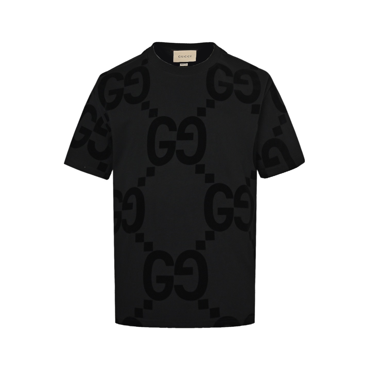 Gucci 25ss Double G flocked short-sleeved shirt