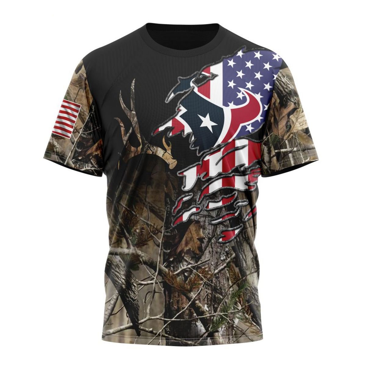 HOUSTON TEXANS 3D HOODIE CAMO REALTREE HUNTING