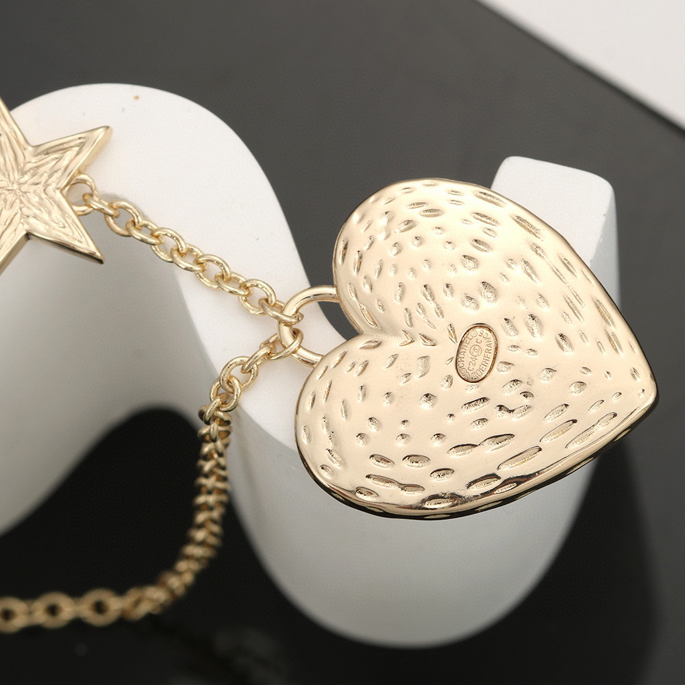 Chanel Heart Peach Necklace