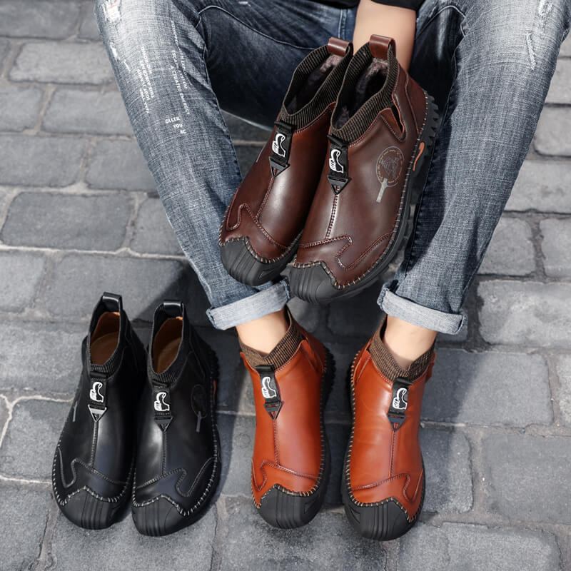 Men's Casual Plush Leather Shoes