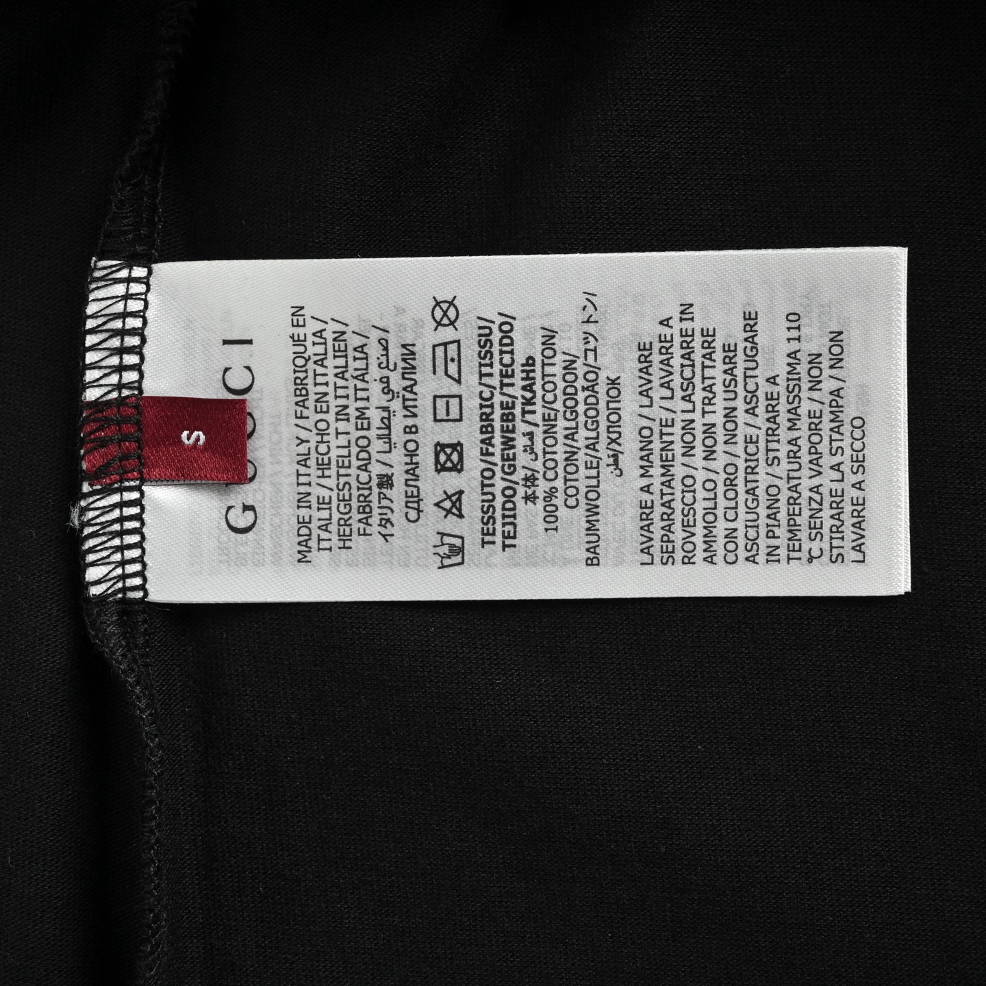 Gucci 25ss simple letter embroidered short sleeve