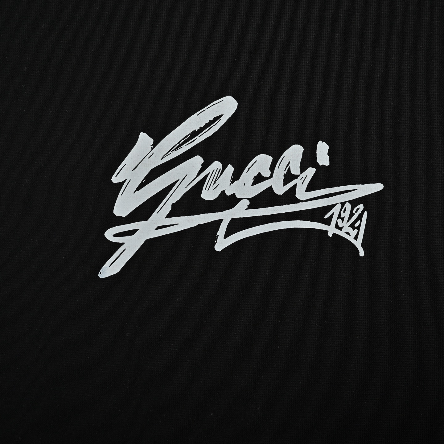 Gucci 25ss graffiti signature letter print short sleeve