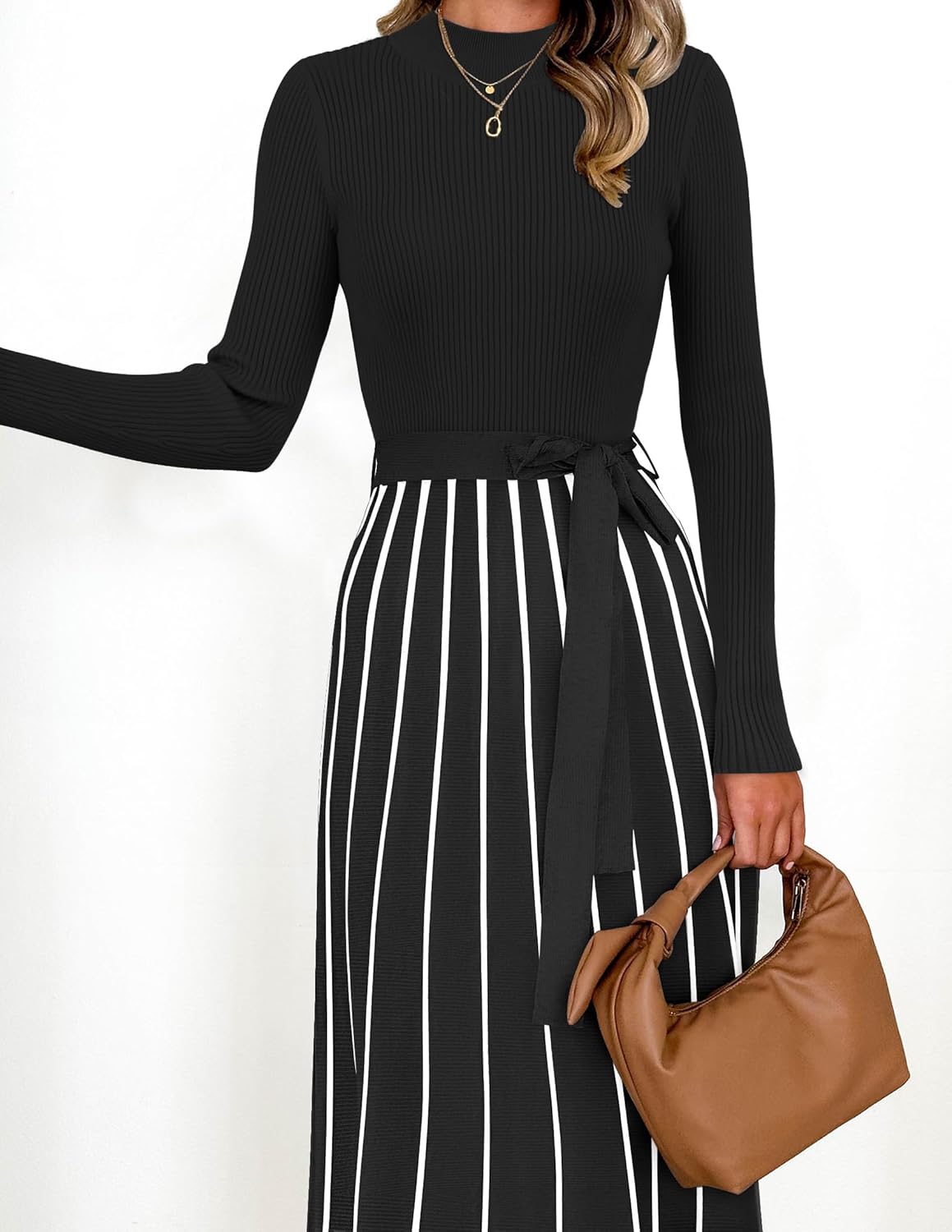 On Sale🔥Womens Fall / Winter Trendy Solid Color Sweater Dress