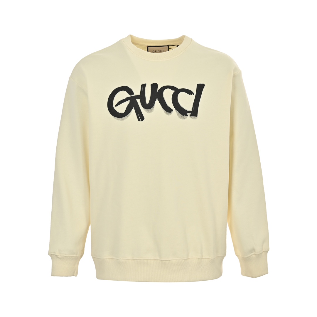 Gucci 24Fw graffiti lettering foam print crew neck sweatshirt