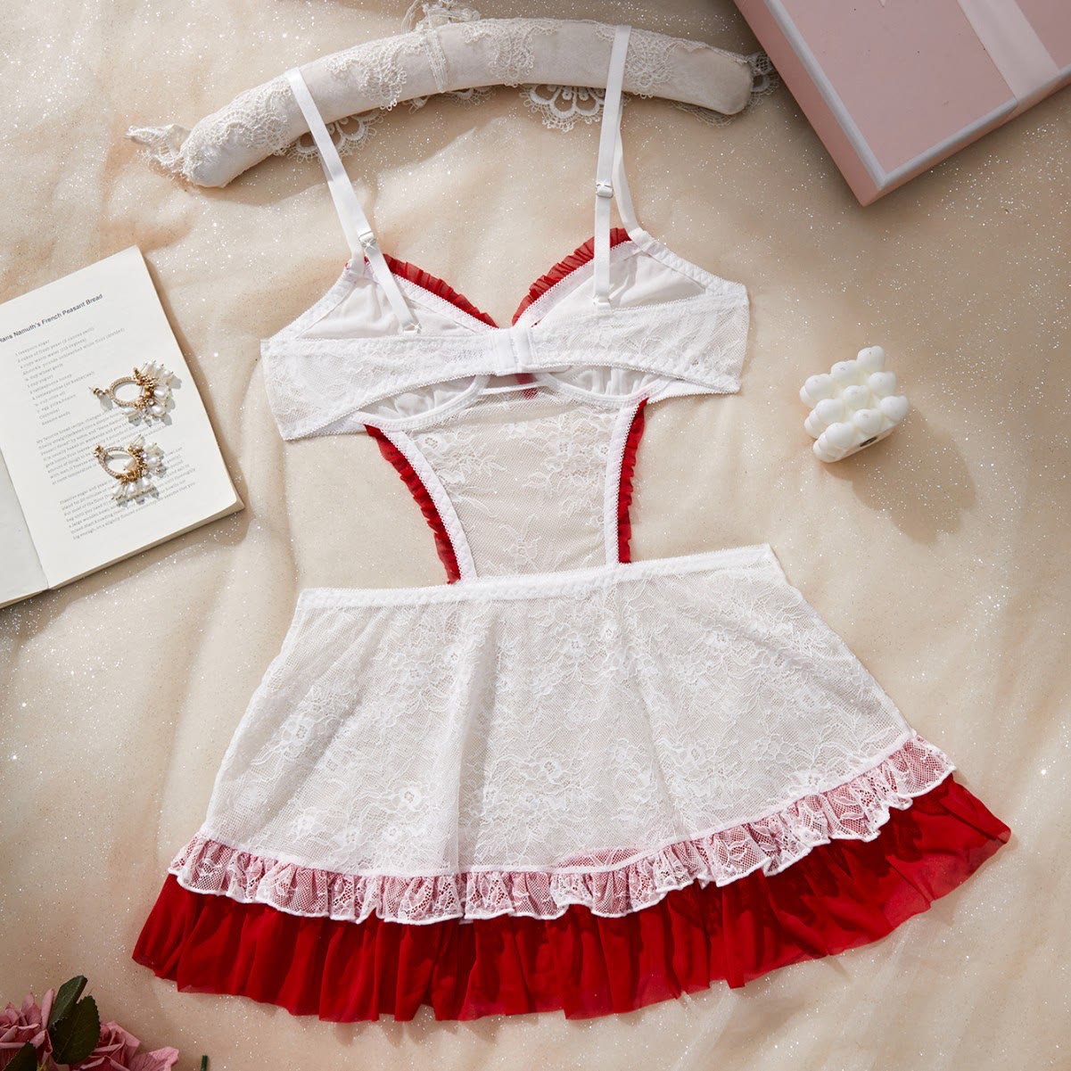 Lace Backless Lingerie Dress