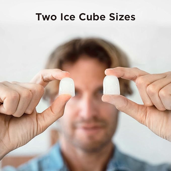Silonn Ice Maker Countertop 9 Cubes Ready in 6 Mins 26lbs in 24Hrs