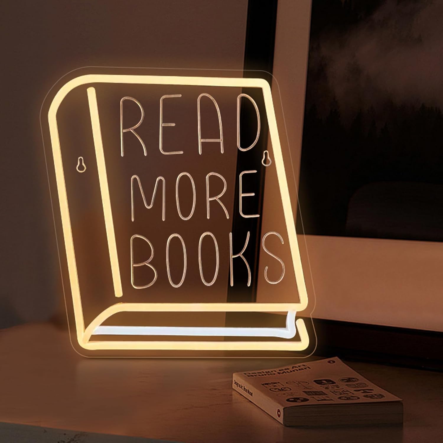 💖Last Day 49% OFF💖Dimmable Book Neon Lights - Read More Books