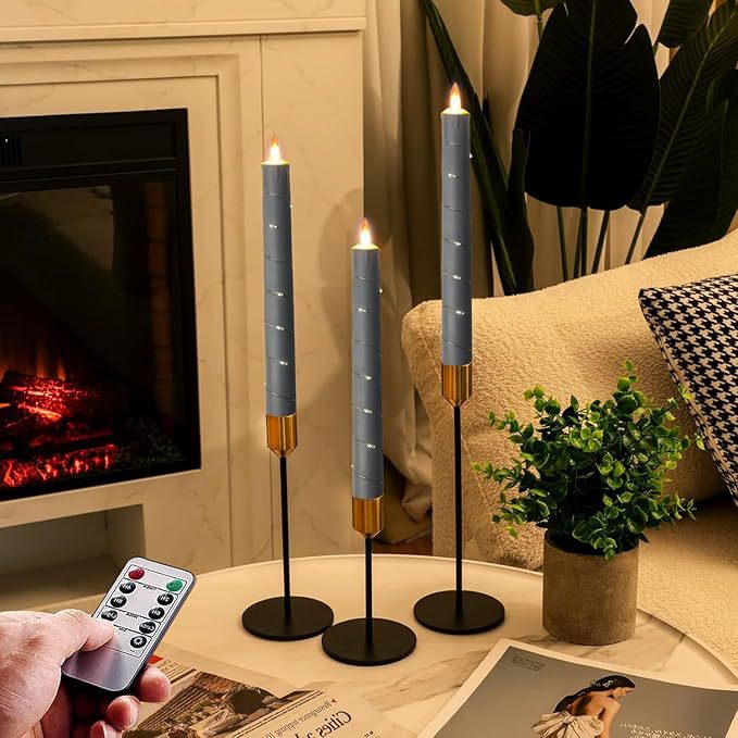 💥ON SALE💥3-Pack LED Flameless Candle With Embedded Star Light String, Button Remote Control✨