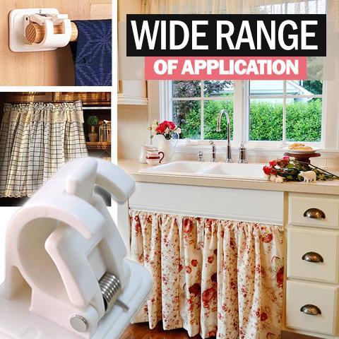 (ONLY $6.96) Magic Adjustable Curtains Organized Storage Rack