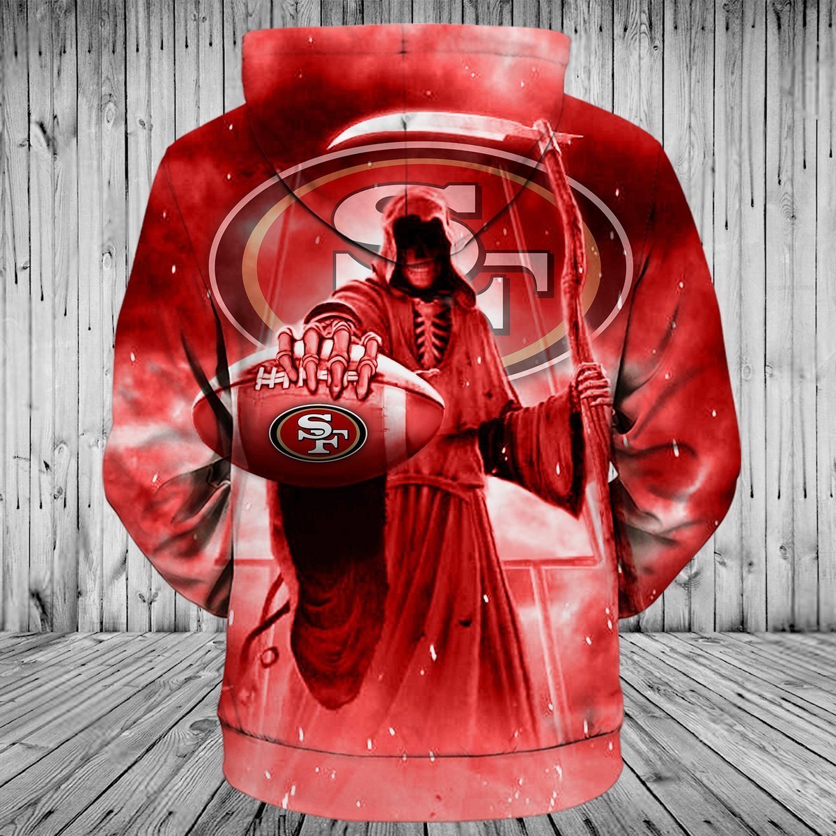 49ERS 3D HOODIE SKULL 1