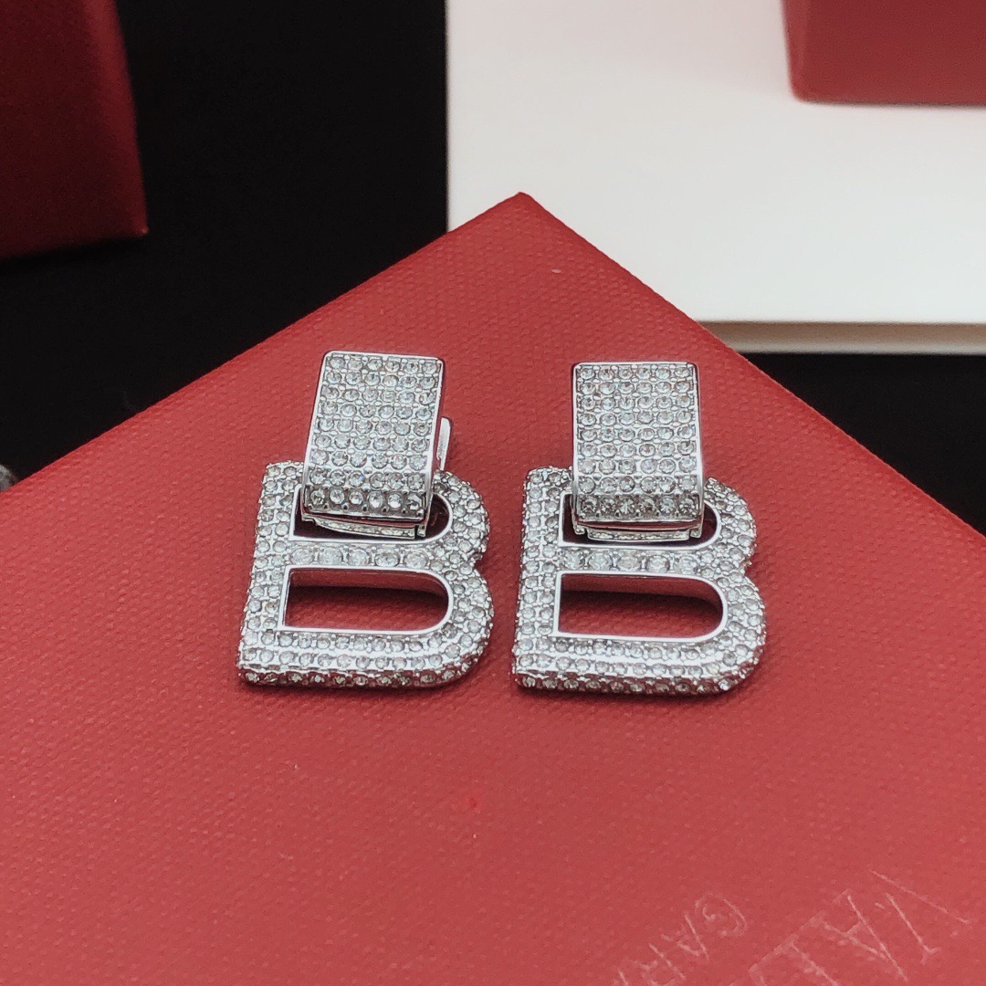 Balenciaga BB diamond earrings